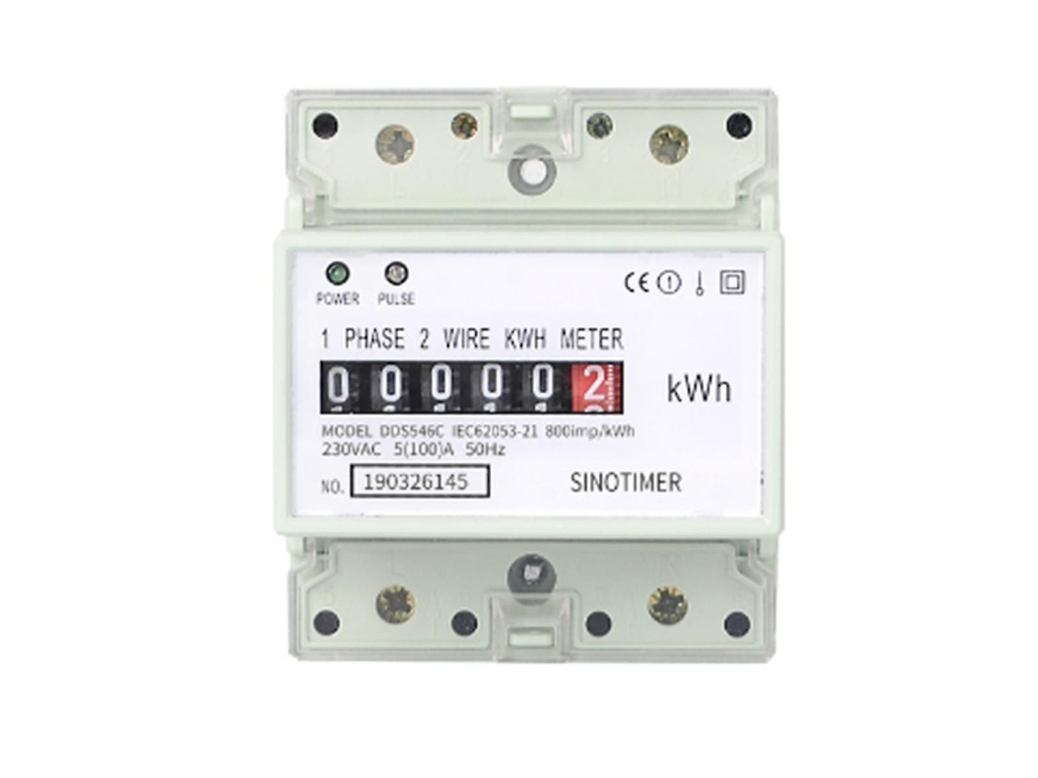 Medidor De Energia Monofásico Elétrico De Dois Fios Ca 220 V 100 A Contador De Consumo De Kwh Medidor Analógico De Eletricidade Brilvibera (a)