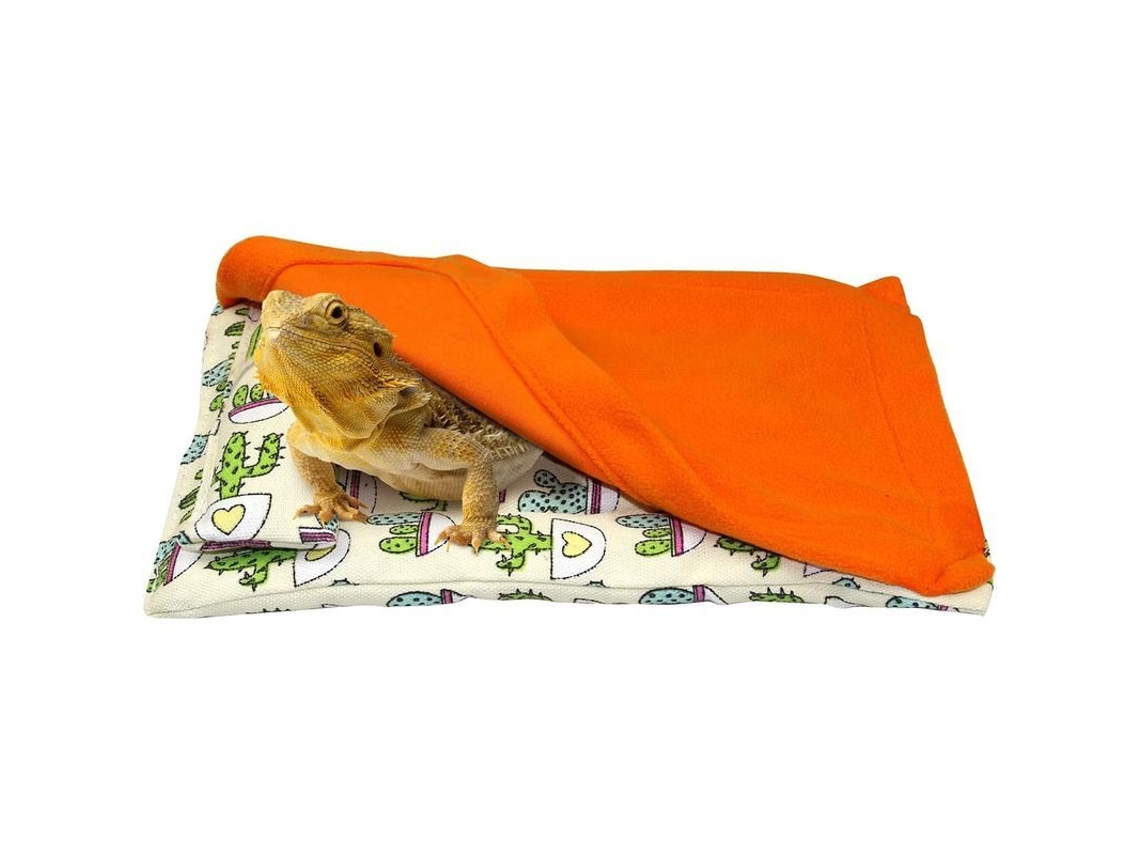 Manta, Almofada E Colchão Para Gecko Leopardo Bolsa De Dormir Para Pequenos Animais Laranja