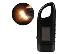 Lanterna Dynamo Solar Recarregável com Clip