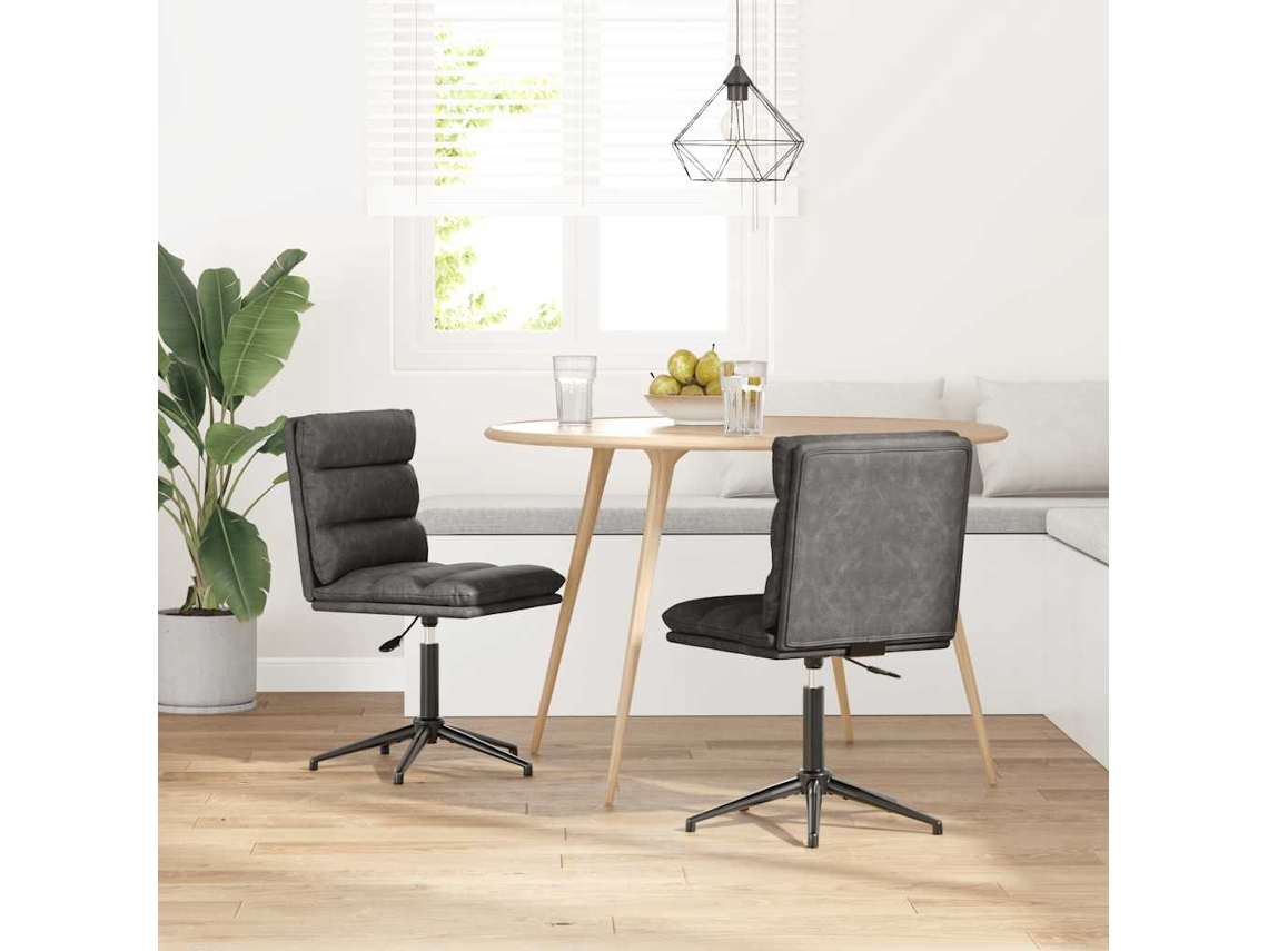 Vidaxl Cadeiras De Jantar 2 Pcs Couro Artificial Preto
