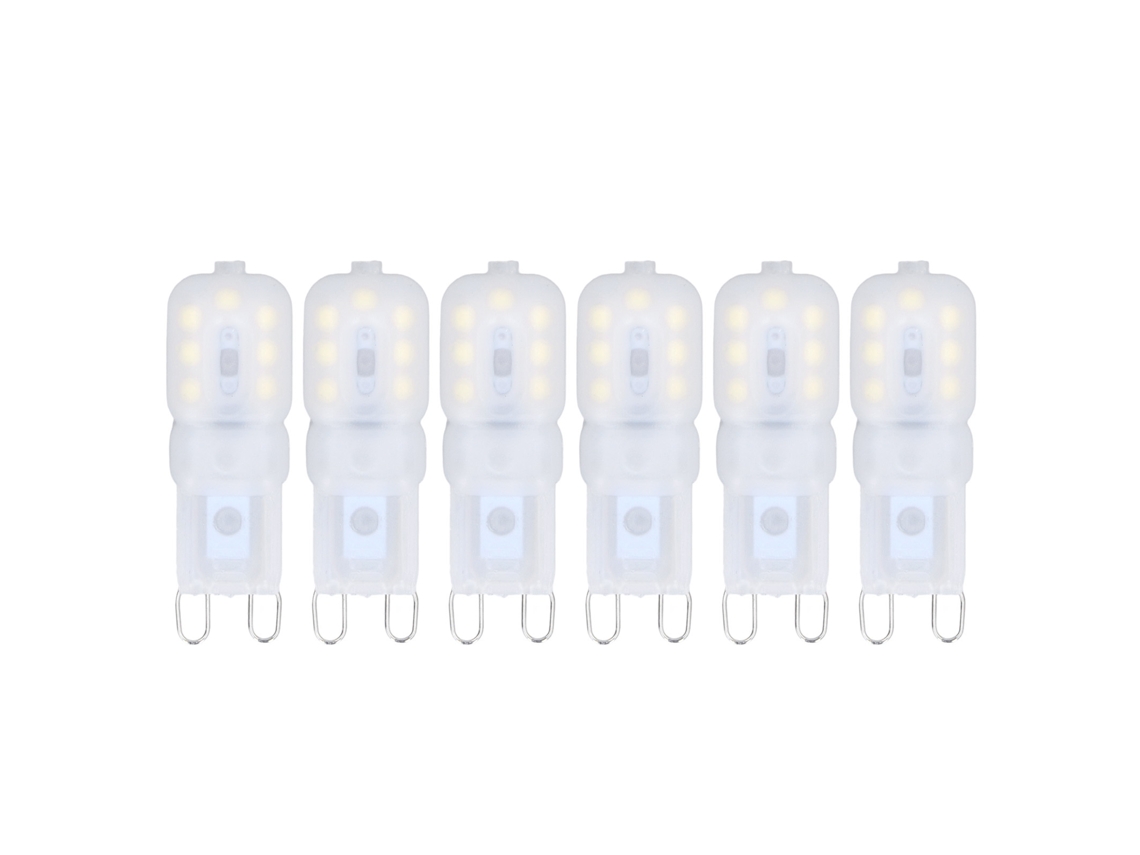 Rebe-6 Peças De Lâmpadas Led G9 Reguláveis 3w Econômicas Luz Branca 220-240v Para Lâmpadas De Teto E Lâmpadas Pendentes
