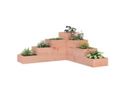 Vidaxl Floreira Com 4 Níveis 80,5x79x36 Cm Madeira De Douglas Maciça