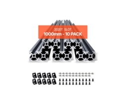 Conjunto De Perfis De Alumínio 1000mm Com T Nuts, Conectores E Parafusos Para Estruturas Tekmaquinas