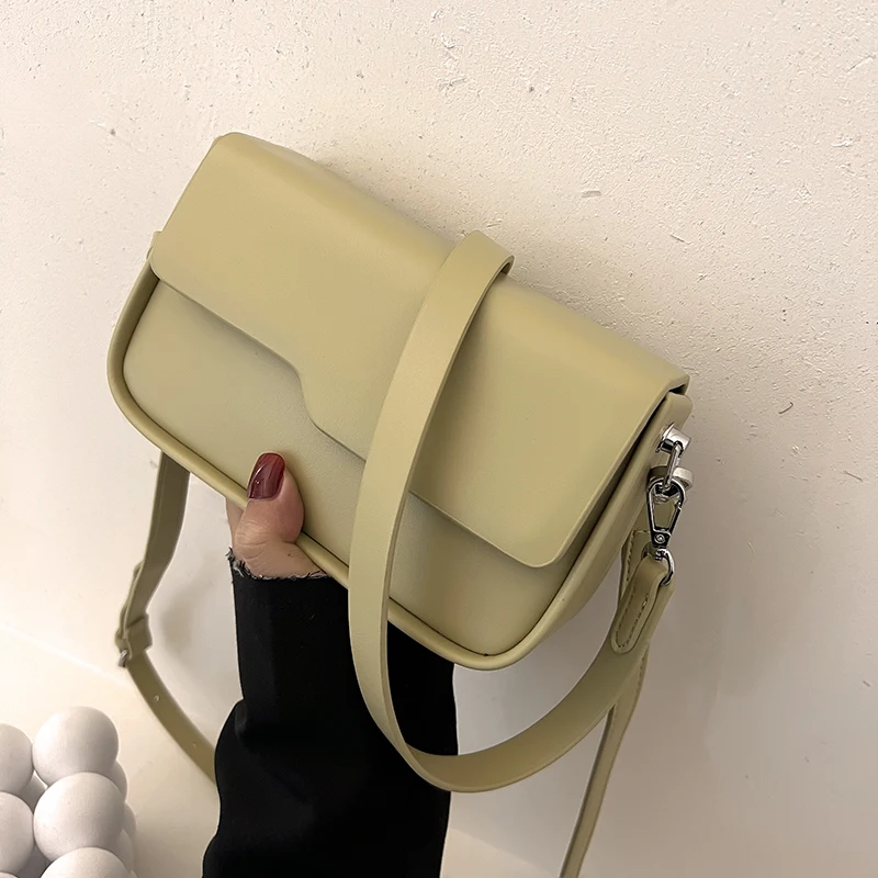 (verde) Nova Bolsa Quadrada Feminina Da Moda Com Textura Retrô, Simples E Versátil.