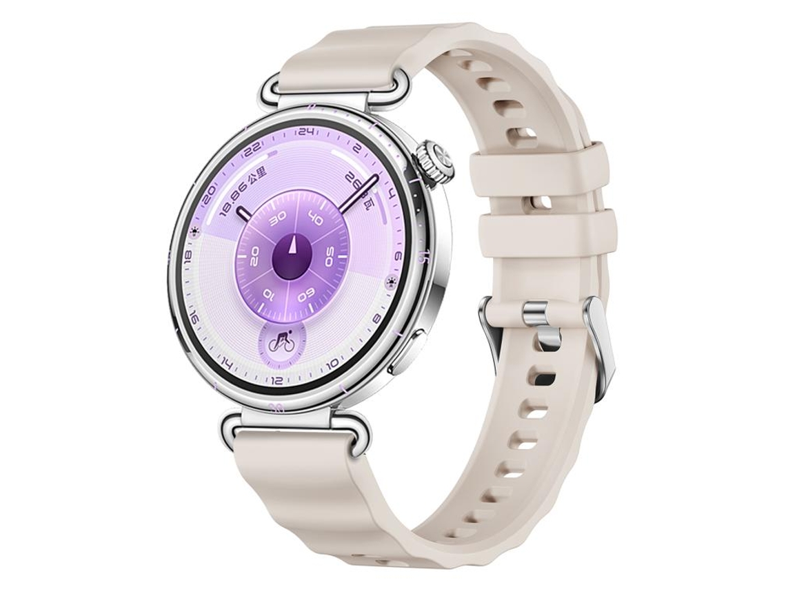 Bracelete para Huawei Watch Gt 6 / 5 / 4 Silicone Cor Sólida com Fecho de Mola de Liberação Rápida Starlight XIAOMOYU (41mm)