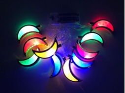 2026 luces de Cadena Decorativas Led Eid Mubarak Luces de Luna para Ramadán Colgantes Duraderas Decoración de Fiesta Musulmana