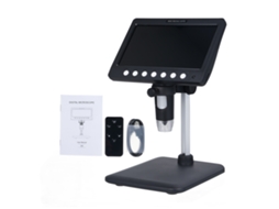 Microscópio Digital 1200x 5mp com Tela Hd 7 Polegadas 8 Leds Compatível Windows/macos