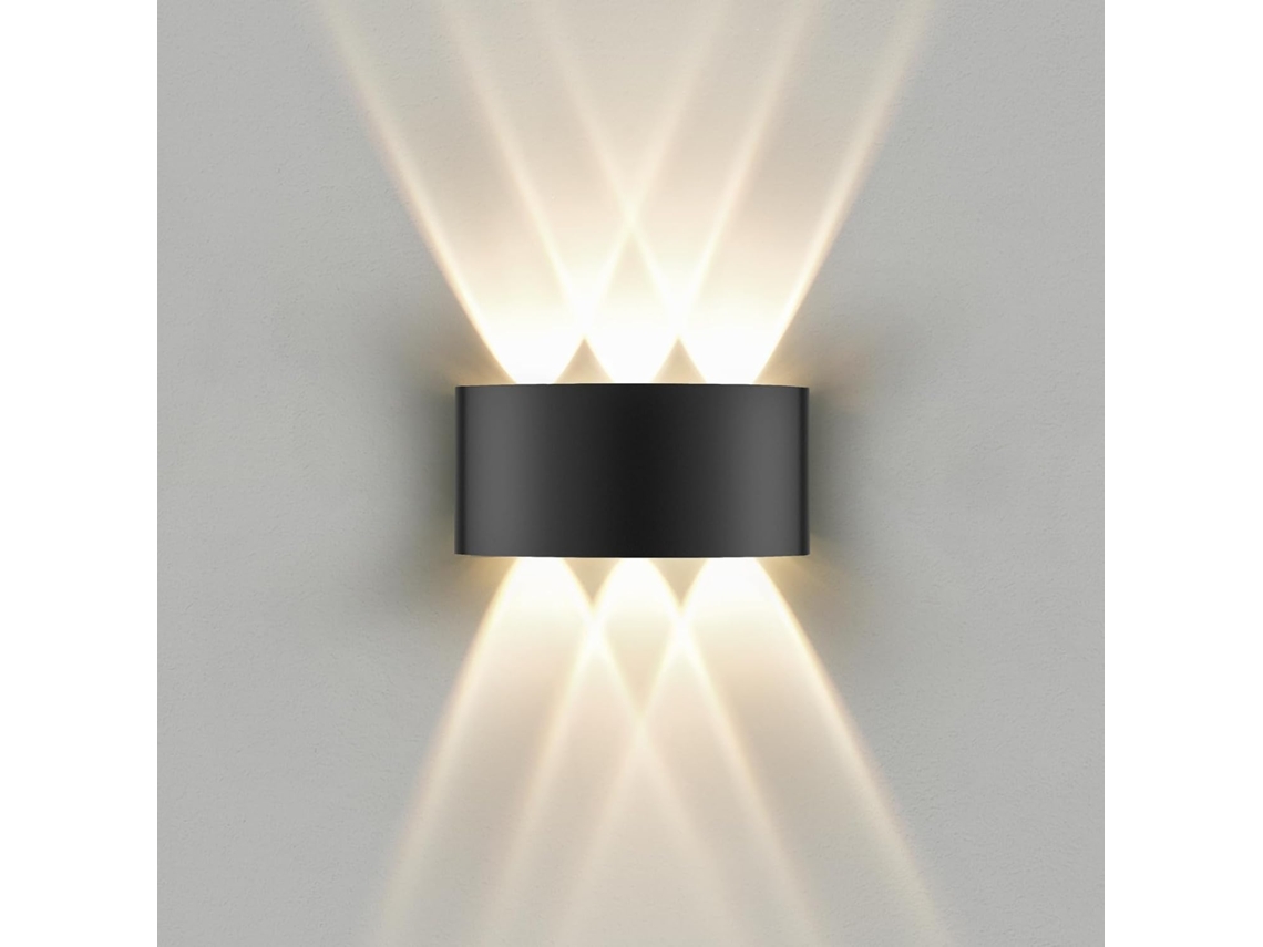 Lampada Parede Led Ip65 6w 3000k Aluminio com 6 Luzes, Sala Quarto Varanda Escada ZYBLSSBB