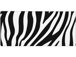 Mousepad para Computador de Grande Formato com Estampa Zebra e Base Borracha Antiderrapante, 40 X 90 Cm