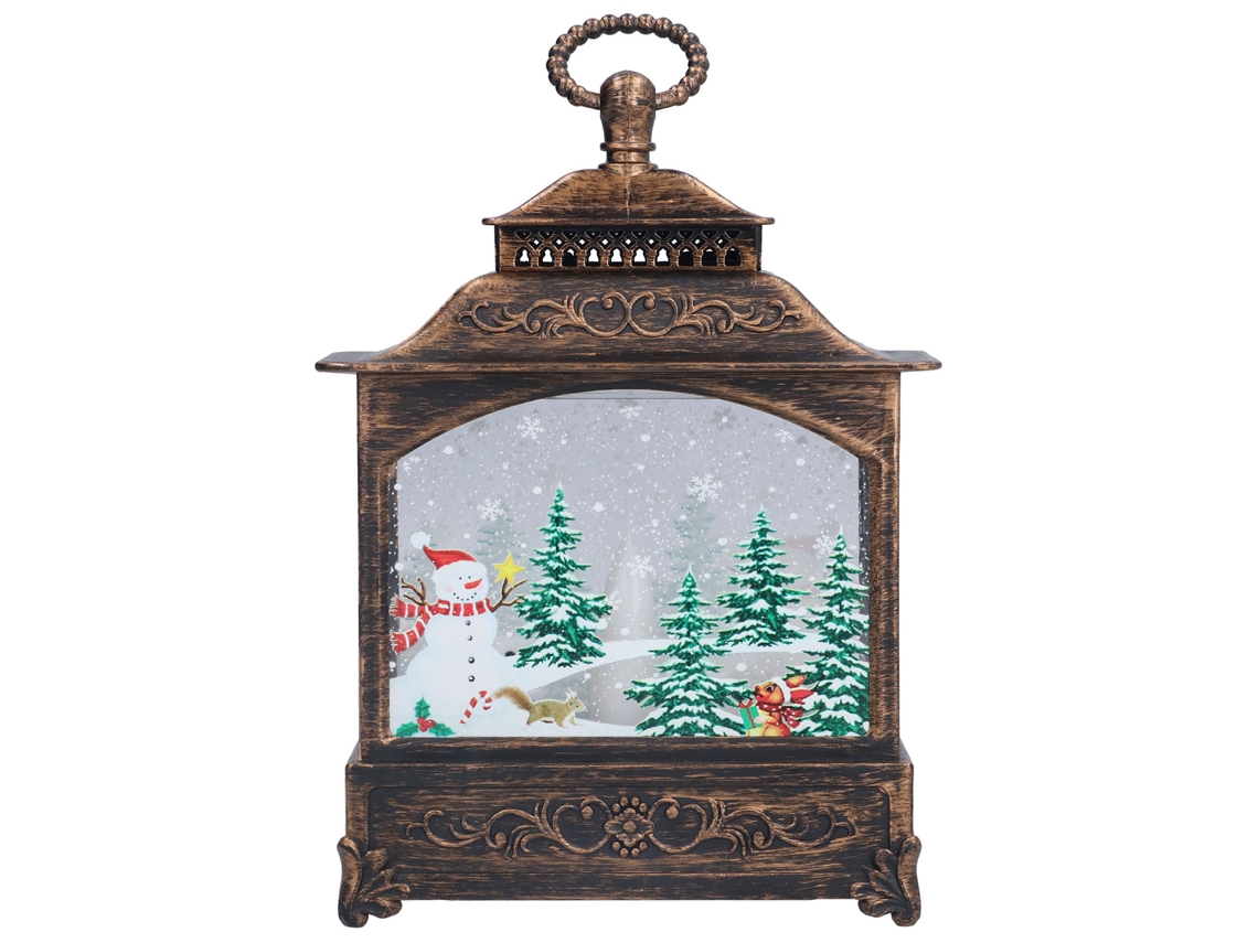 Lâmpada Led Chaminé Decorativa Natal Luz Quente Boneco Neve