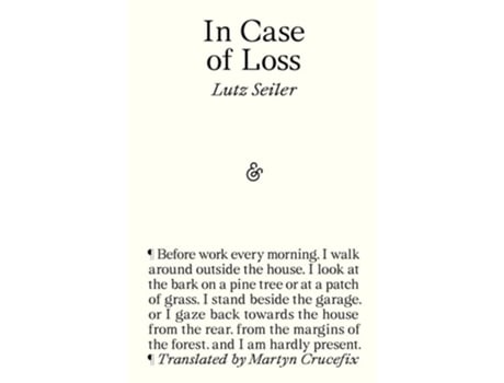 Livro In Case of Loss de Lutz Seiler Seiler (Inglês)