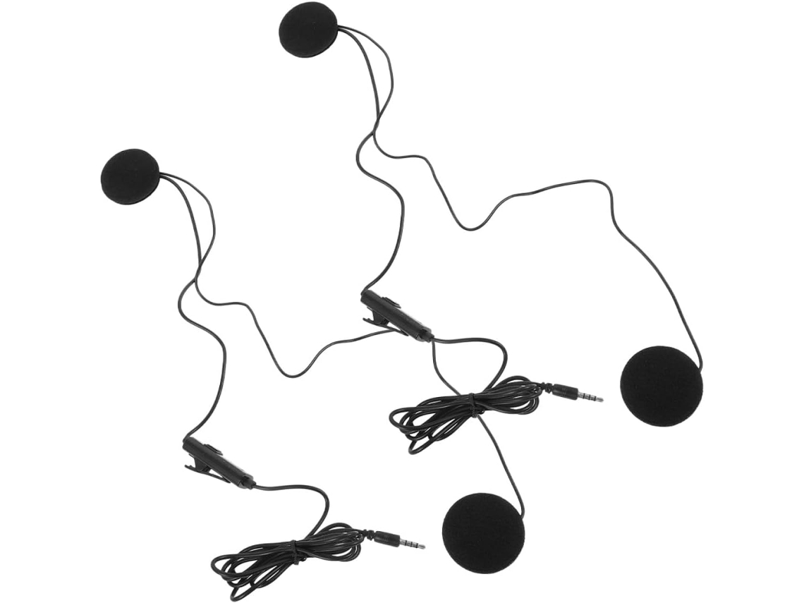 Fones De Ouvido Pretos Para Motocicleta, 2 Unidades, Sistema De Áudio Multifuncional Para Capacete.