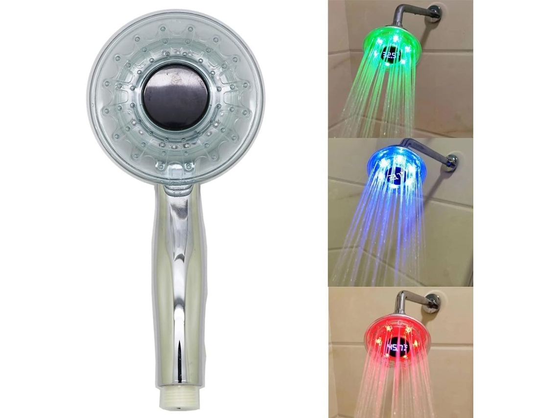 Chuveiro De Led Com Mudança Cor, Sensor Temperatura, Modos Massagem