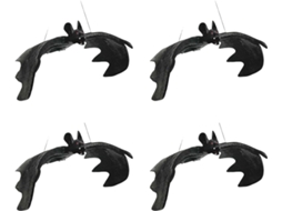 4 Morcegos de Halloween para Pendurar SFUSHOS