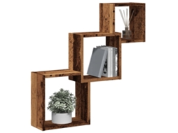 Vidaxl Prateleiras Parede Cubo 68x15x68cm Deriv. Madeira Madeira Velha