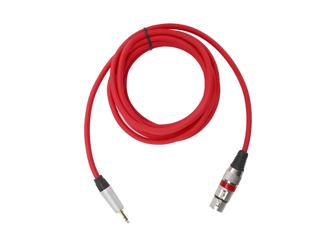 Cabo Adaptador 3.5mm Macho Para Xlr Fêmea 3m Cordo De Áudio Para Acessório De Microfone