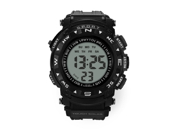 Relógio esportivo digital casual masculino, ideal para atividades ao ar livre, preto.