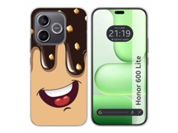 Capa Tumundosmartphone De Silicone Para Honor 600 Lite 5g Com Estampa De Desenho Animado De Sorvete E Chocolate
