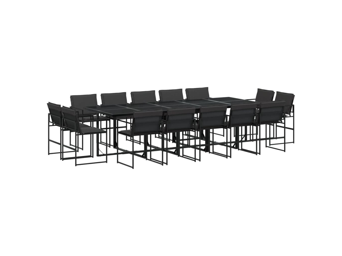 Garden Dining Set, Garden Dining Sets Vidaxl Preto Aço (n/a)