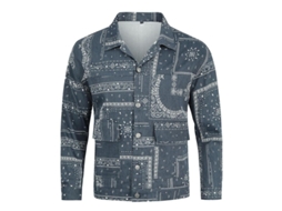Fasst chaqueta de Hombre Mystdiy Con Estampado Y Cuello Lapel