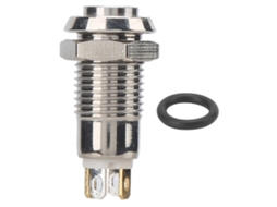 Interruptor Push Button 8mm Inox Ip65 À Prova D'água Iniciar 3v Azul