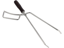 Pinça Para Churrasco Ao Ar Livre Em Aço Inoxidável Com Cabo Ergonômico Madeira Maciça De Faia, Prática E Longa Para