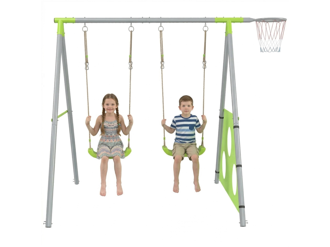 Conjunto Brinquedos 3 Em 1 Balanço Basquete Futebol 238x180x182