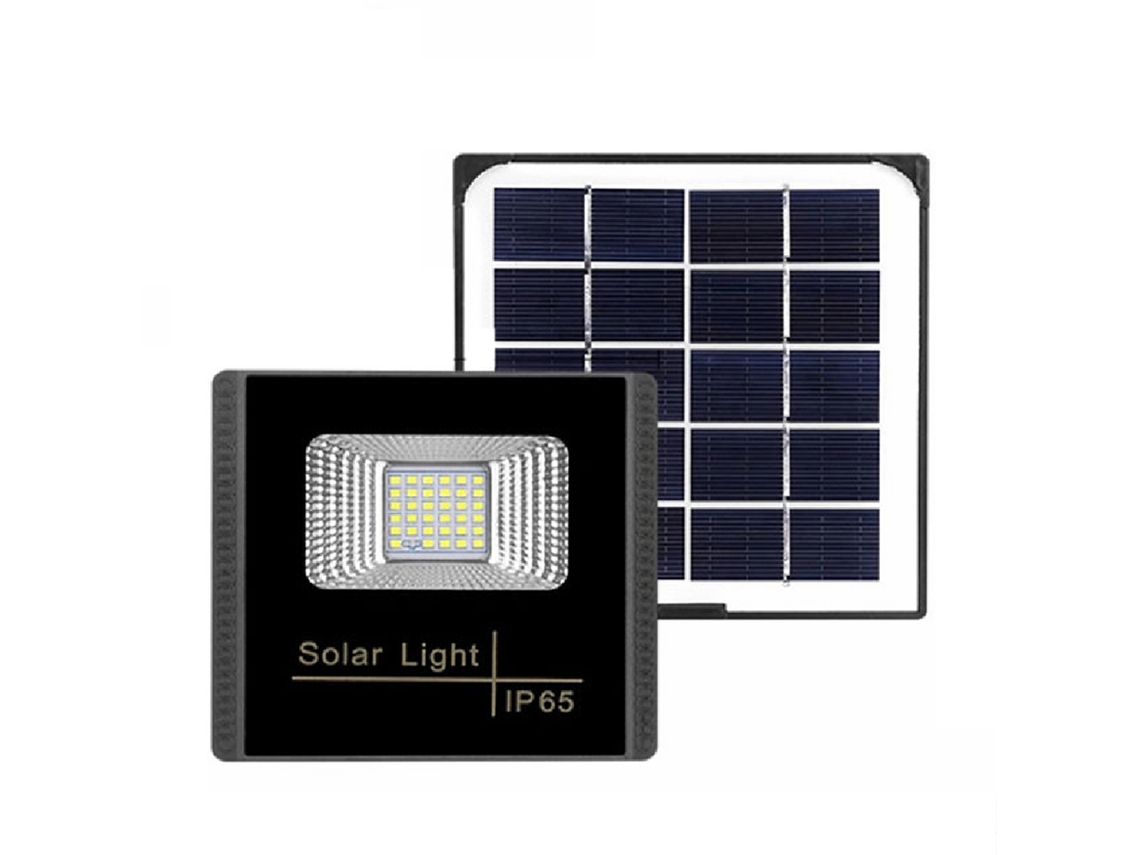 Iluminação externa potente, durável, com painel solar AQUAFORGE