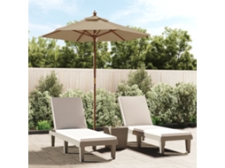 Guarda Sol Jardim C/ Poste Madeira 196x231 Cm Cinza Marrom Dkd Home Decor