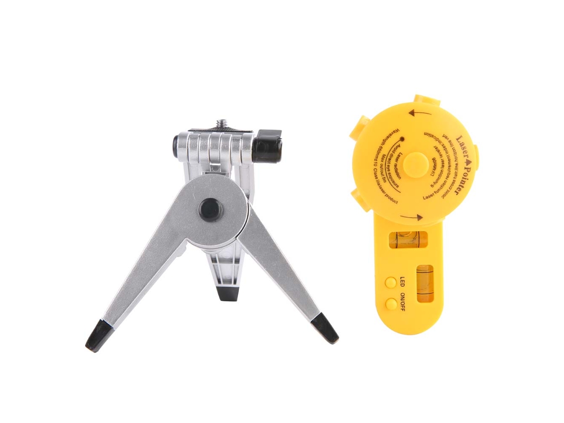 Nível Láser Com Linha Cruzada Vertical E Horizontal Led E Tripé Ferramenta De Medição