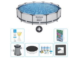 Piscina Bestway Steel Pro Max Redonda 366x76 Cm 5 peças S238 BESTWAY