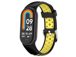 Pulseira De Silicone Com Plugue De Aço Bicolor Para Xiaomi Mi Band 8