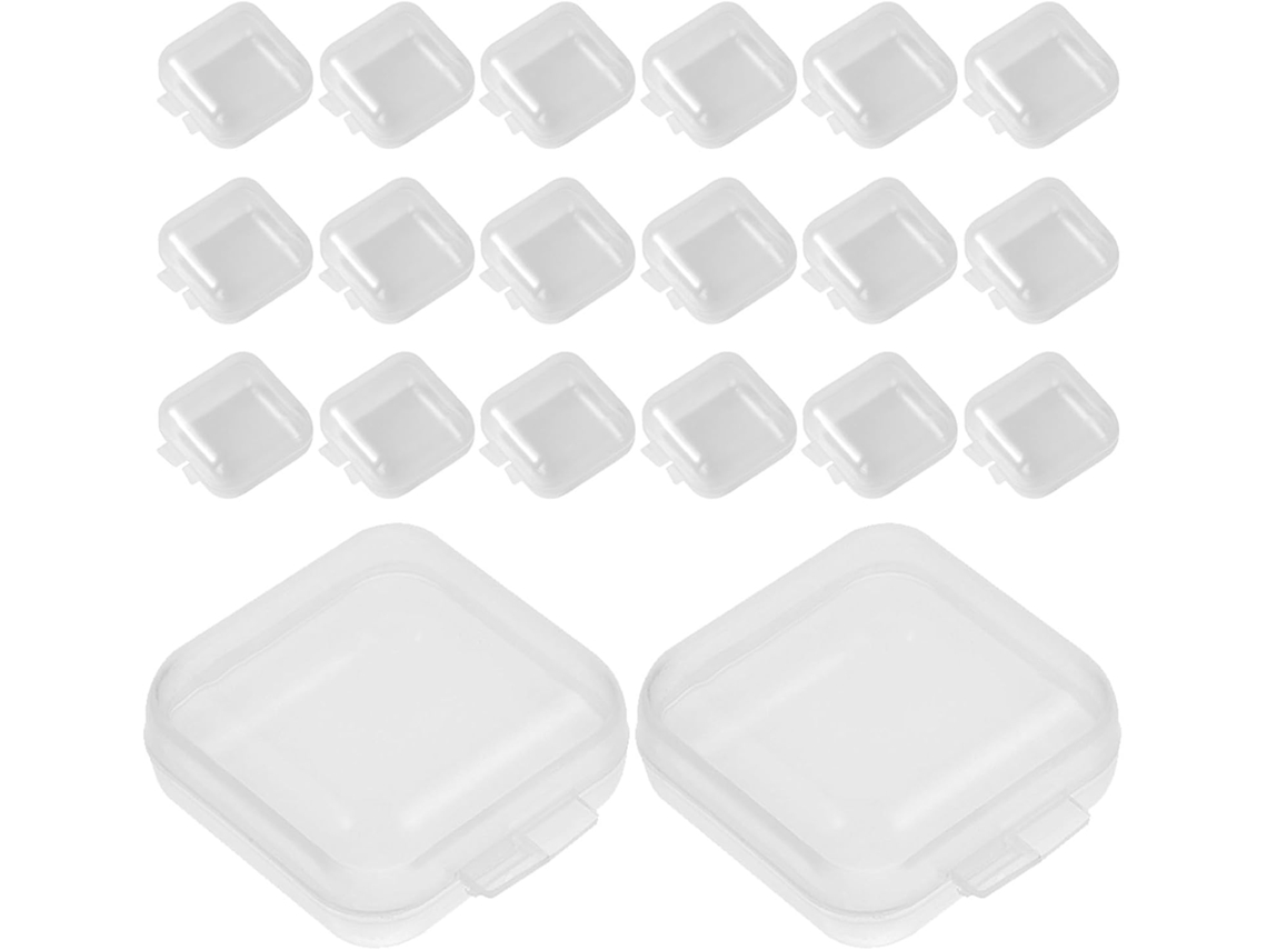 Mini recipientes transparentes para joias, com fechamento GOKOCO