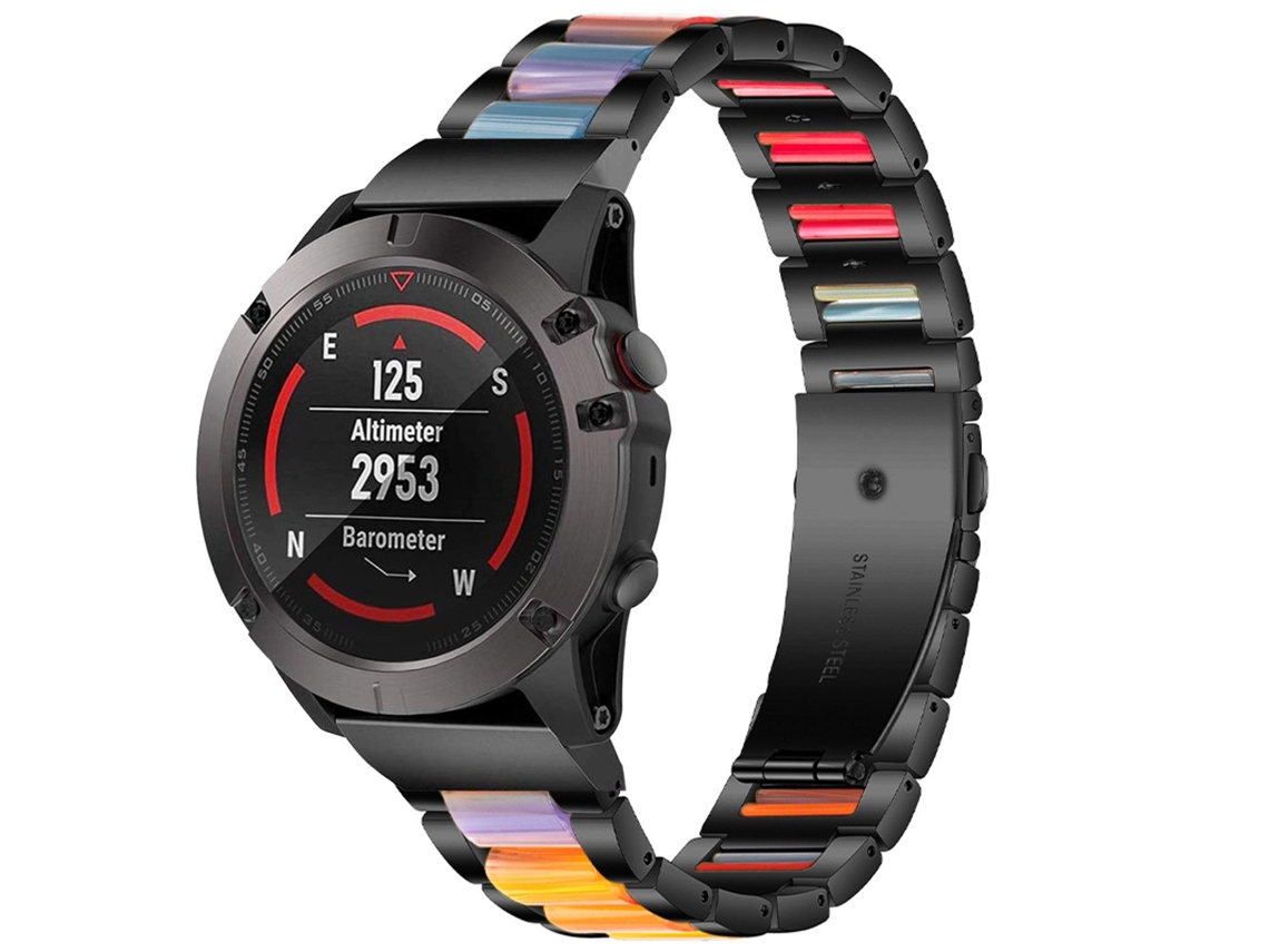 Bracelete de Aço com Resina para Amazfit T-Rex Turmalina