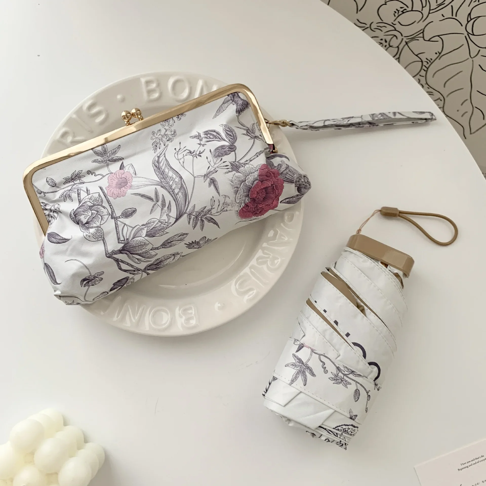 Mini Guarda chuva Feminino com Proteção UV MDUG (b)