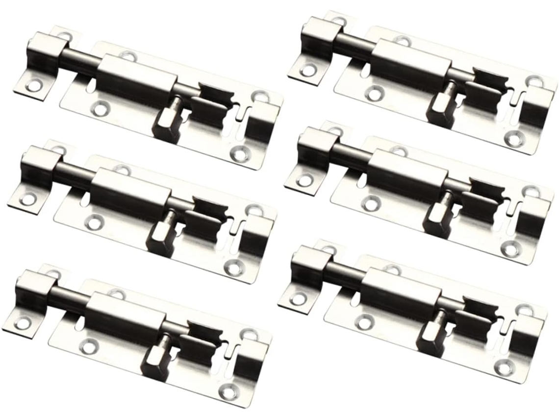 Trinco Deslizante De Segurança Para Porta, Conjunto De 6 Peças, 7,6 Cm, 3 Polegadas