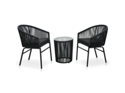 Bistro Set, Bistro Sets Vidaxl Preto Polietileno (n/a)