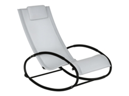 Cadeira de Balanço Zero Gravity para Jardim, com Almofada e Tecido Respirável BTFORUS (105x62x88 cm) cinza