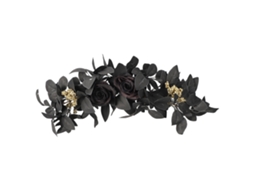 Laxiscreed Papel De Parede Black Rose Leaf Velvet Para Portas E Decoração Halloween Com Elegância Natural