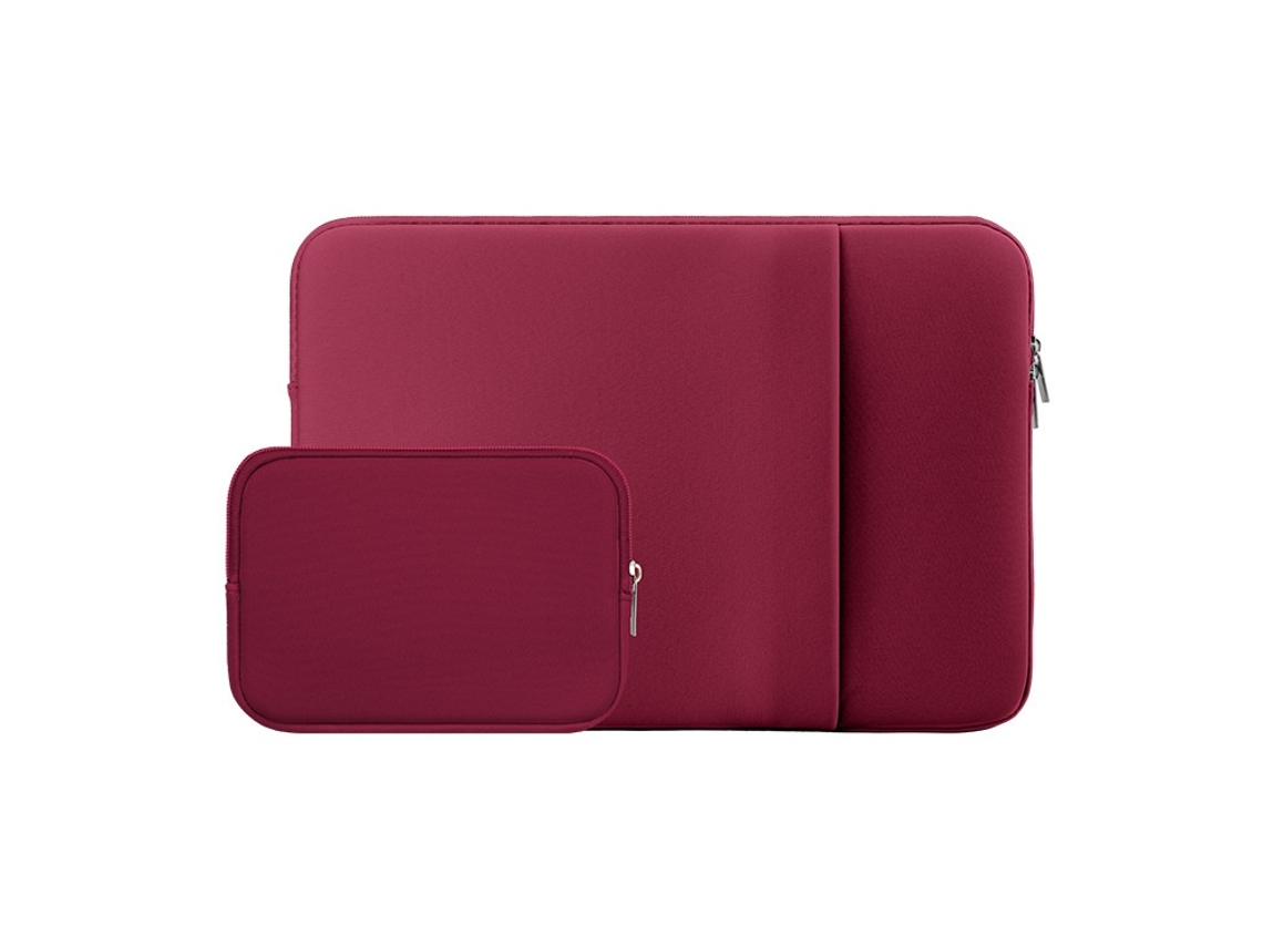 Elysve Bolsa 11 Polegadas, Para Portátil, Com Bolso Frontal E Bolsa Para Acessórios, Vermelho