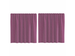 Cortinas de Voile com Bolsos para Varão 2 Pcs Roxo MAISON EXCLUSIVE