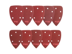 100pcs Triângulos De Lixa 140x90mm Para Lixadeiras Com 5 Buracos Grits 40-2000 Para Polimento E Remoção De Ferrugem