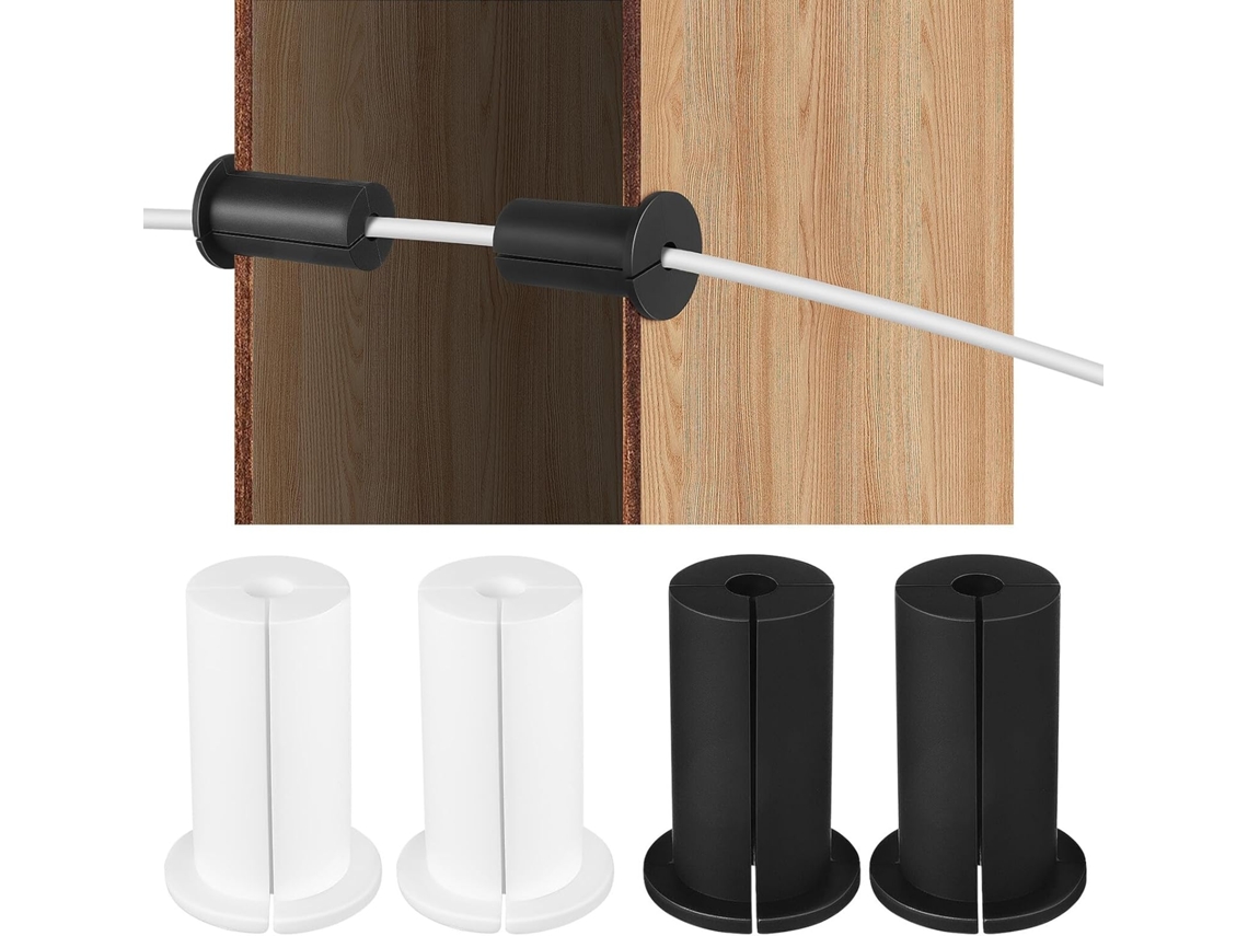Conjunto De 4 Tampas Silicone Para Orifícios Cabos Na Parede, Fáceis