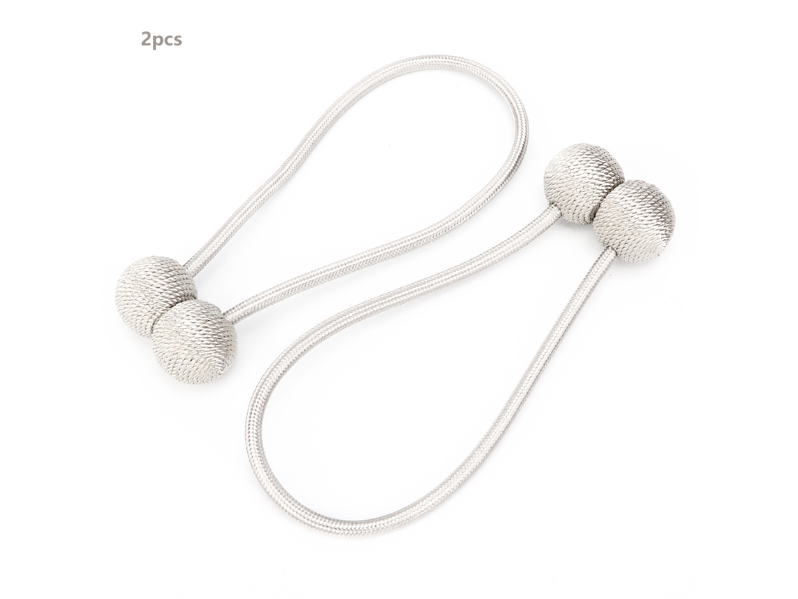 Conjunto De 2 Prendedores De Cortina Magnéticos Redondos Clássicos, Acessórios Para Prendedores De Cortina, Cinza. Aquaforge