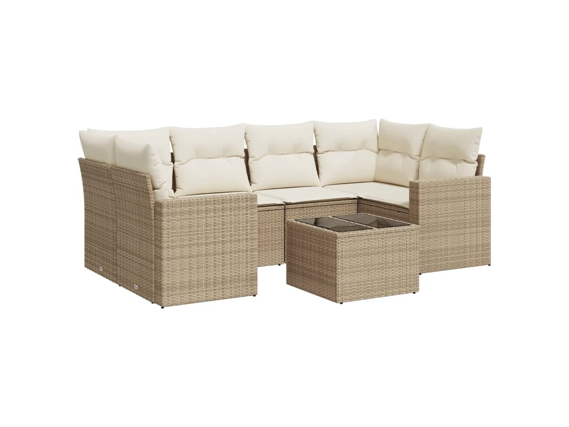 Garden Sofa Set, Garden Sofa Sets Vidaxl Bege Rattan / Vime (n/a)