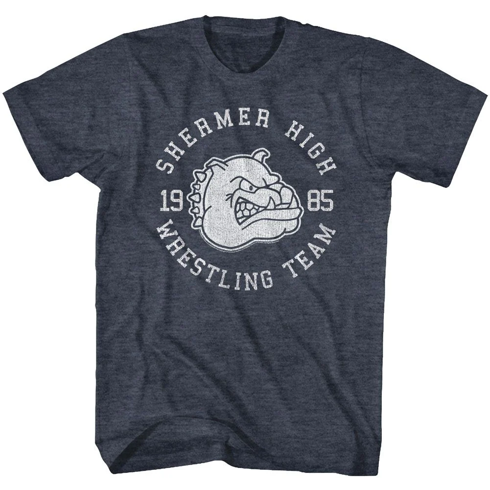 Rockinstone Breakfast Club Movie Wrestling Team Heather Navy Adult T-shirt Size:l