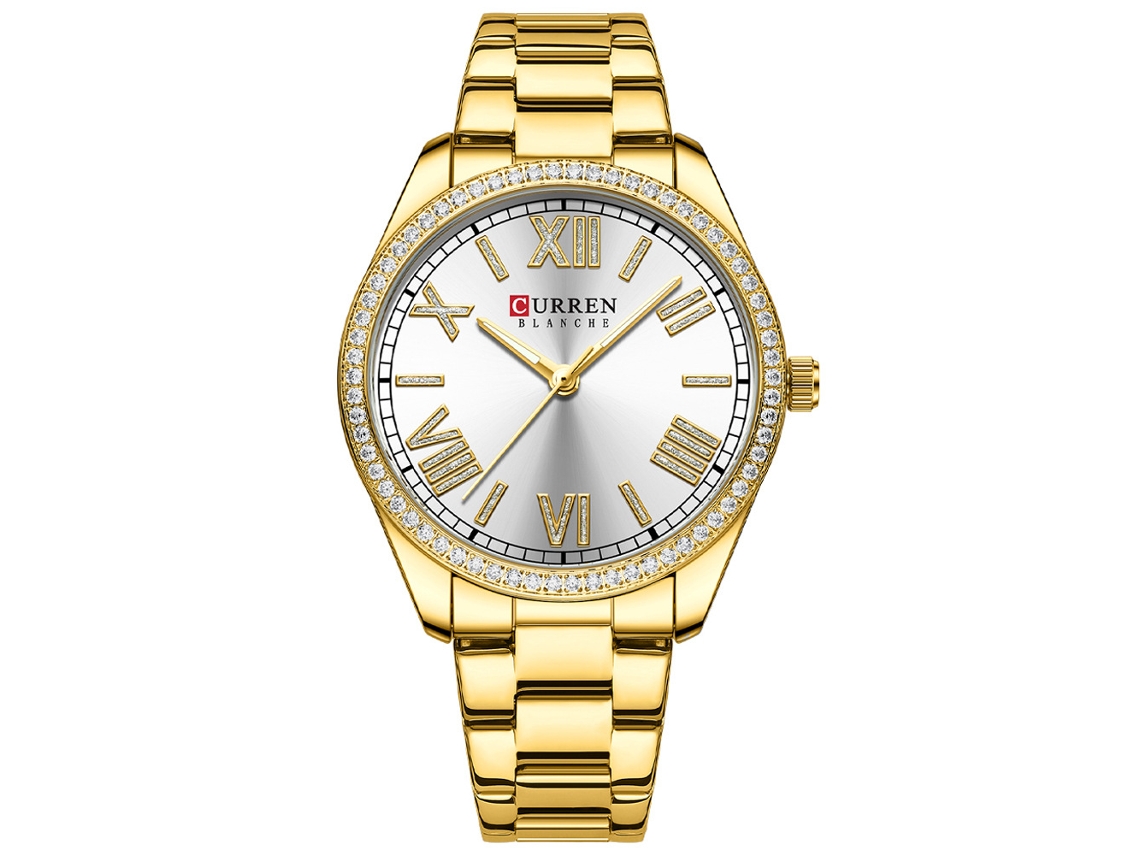 Relógio Feminino De Quartzo Com Pulseira De Aço, Design Simples, Numerais Romanos.