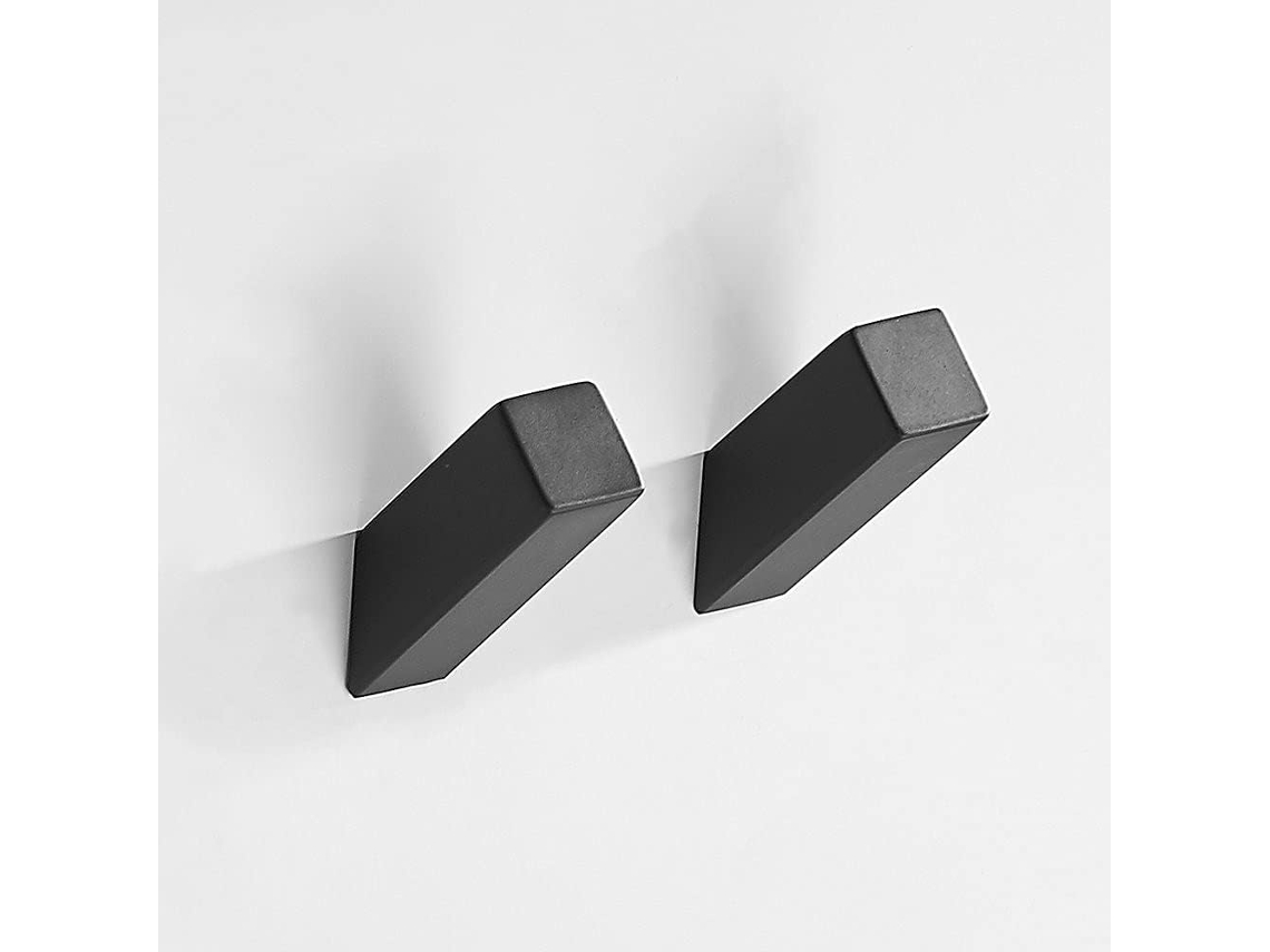 Gancho De Roupa Preto De 2 Polegadas Em Aço Inoxidável 304, Resistente À Ferrugem, Com Parafuso E Prego.