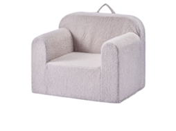 Sofá Infantil Succebuy Portátil Lavável Com Braços E Pega, Cinza, 59 X 43 X 46 Cm