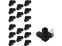 Conjunto De 16 Conexões Em T Plástico Para Tubos Quadrados 20 Mm,